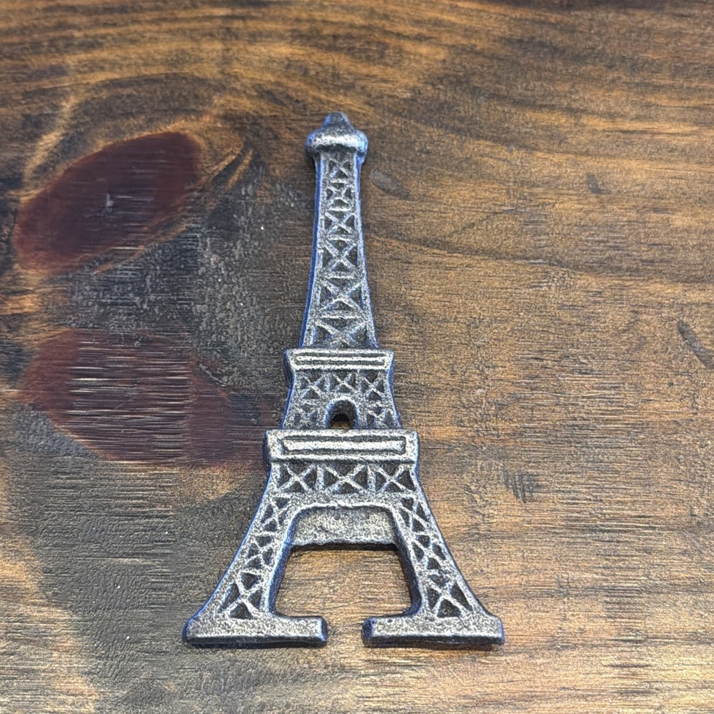 Small Cast Metal Eiffel Tower Beer Bottle Opener Handheld Paris Decor